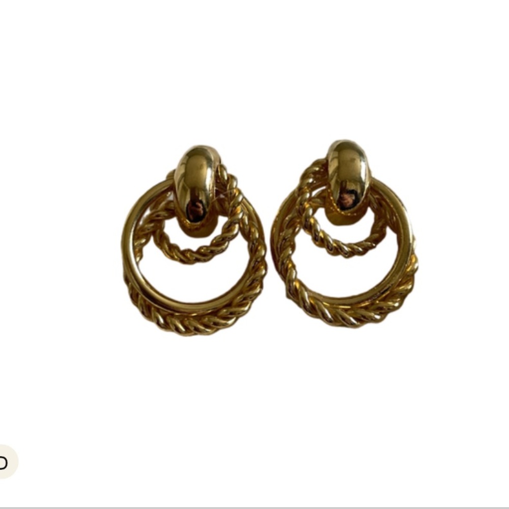 Vintage Gold Twisted Earrings
